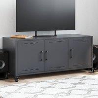 Berkfield Home TV Cabinet Anthracite 100.5x39x43.5 cm Steel in Black
