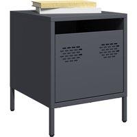 Berkfield Home Bedside Cabinets 2 pcs Anthracite 35x39x43.5 cm Steel in Black