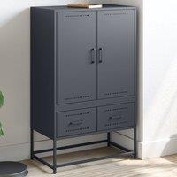 Berkfield Home Highboard Anthracite 68x39x111.5 cm Steel in Black