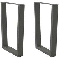 Dining Table Legs V-Shape 2 pcs Anthracite 60x(72-73.3) cm Steel