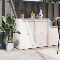 Berkfield Home Outdoor Kitchen Doors 2 pcs White 50x9x82 cm Solid Wood Pine | Size: 50 x 9 x 82 cm
