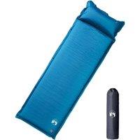Berkfield Home Self Inflating Camping Mattress with Pillow 1-Person Turquoise in Black