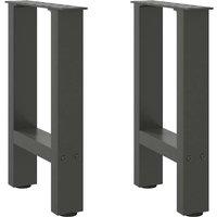 Coffee Table Legs Anthracite 2 pcs 28x(42-43) cm Steel