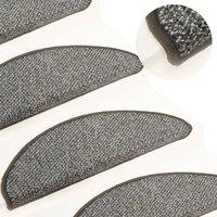 Carpet Stair Treads 15 pcs Anthracite 65x21x4 cm
