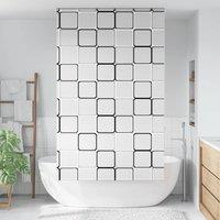 Berkfield Home Shower Roller Blind 120x240 cm Fabric Width 116 cm in Black