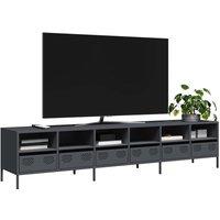 Berkfield Home TV Cabinet Anthracite 202x39x43.5 cm Cold-rolled Steel in Black