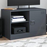 Berkfield Home TV Cabinet Anthracite 67x39x44 cm Steel in Black | Size: 67 x 39 x 44 cm