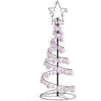 Christmas Tree Light Cone with Baubles 80 LEDs Warm White 120 cm