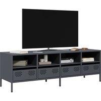 Berkfield Home TV Cabinet Anthracite 135x39x43.5 cm Cold-rolled Steel in Black