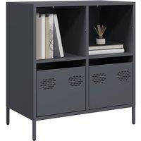 Berkfield Home Sideboard Anthracite 68x39x73.5 cm Cold-rolled Steel in Black