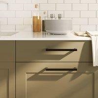 Berkfield Home Cabinet Handles 5 pcs Black 192 mm Stainless Steel