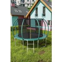 14FT Outdoor Trampoline with Ladder Safety Net, Suitable for Kids