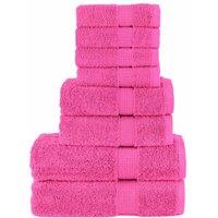 Berkfield Home 8 Piece Premium Towel Set SOLUND Pink 600 gsm