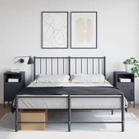Berkfield Home Bedside Cabinets 2 pcs Anthracite 36x39x68 cm Steel in Black | Size: 36 x 39 x 68 cm