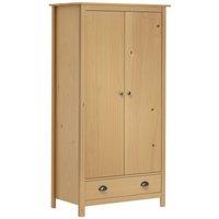 2-Door Wardrobe Hill 89x50x170 cm Solid Pine Wood