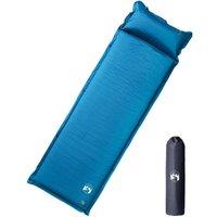Self Inflating Camping Mattress with Pillow 1-Person Turquoise