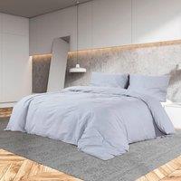 Duvet Cover Set Grey 155x220 cm Cotton