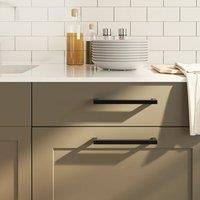 Berkfield Home Cabinet Handles 10 pcs Black 192 mm Stainless Steel