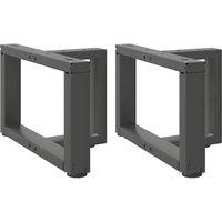 Coffee Table Legs T-Shaped2 pcs Anthracite 50x25x(30-31) cm Steel