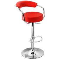 netfurniture Lombardy Adjustable Breakfast Bar Stool - Chrome & Purple in Black
