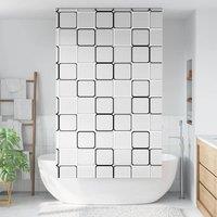 Berkfield Home Shower Roller Blind 140x240 cm Fabric Width 136 cm in Black