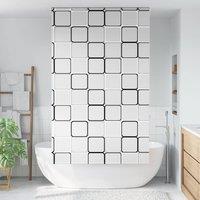 Berkfield Home Shower Roller Blind 130x240 cm Fabric Width 126 cm in Black