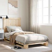 Bed Frame without Mattress with Headboard 90x200 cm Solid Wood