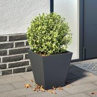 Berkfield Home Garden Planter Anthracite 30x30x30 cm Steel in Black | Size: 30 x 30 x 30 cm