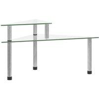 Berkfield Home Kitchen Shelf Transparent 49.5x35x19 cm Tempered Glass in Black