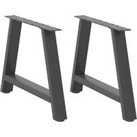 Coffee Table Legs A-Shaped 2 pcs Anthracite60x(42-43) cm Steel