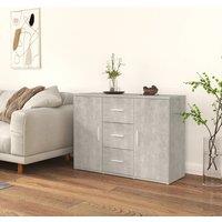 Berkfield Home Sideboard Concrete Grey 91x29.5x65 cm Engineered Wood