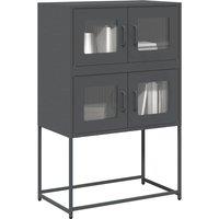 Berkfield Home Highboard Anthracite 68x39x107 cm Steel in Black | Size: 68 x 39 x 107 cm