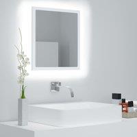 Berkfield Home LED Bathroom Mirror White 40x8.5x37 cm Acrylic