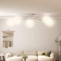 Berkfield Home Ceiling Lamp with Mesh Wire Shades for 5 G9 LED Lights in Black