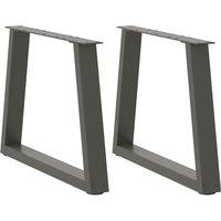 Berkfield Home Dining Table Legs V-Shape 2 pcs Anthracite 60x(42-43.3) cm Steel in Black