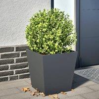 Berkfield Home Garden Planter Anthracite 40x40x40 cm Steel in Black | Size: 40 x 40 x 40 cm