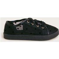 Monsoon Women's Polka Dot Princess Trainers Black | Size: 4