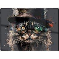 Warren Reed - Designer Maine Coon Cat With Glasses Splashart Chopping Board