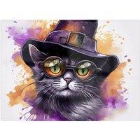 Warren Reed - Designer Splashart Longhaired Witches Cat Chopping Board