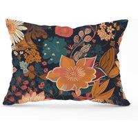 Warren Reed - Designer Boho Chic Flower Cushions in Orange | Size: 45 cm x 45 cm