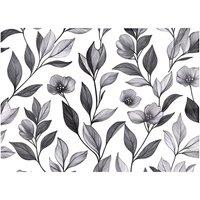 Warren Reed - Designer Hand Drawn Leaves & Flowers Chopping Board in Grey