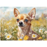 Warren Reed - Designer Chihuahua In A Summer Meadow Chopping Board