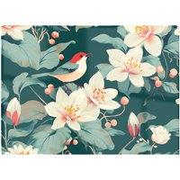 Warren Reed - Designer A Bird Amongst The Lillies Chopping Board in Green