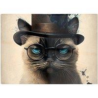 Warren Reed - Designer Siamese Cat Splashart Chopping Board