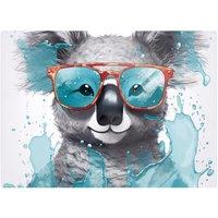Warren Reed - Designer Splashart Koala In Glasses Chopping Board