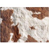 Warren Reed - Designer Brown White Cow Hide Print Chopping Board