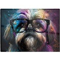 Warren Reed - Designer Lharsa Apso Dog Face Splashart Chopping Board