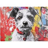Warren Reed - Designer Colourful Terrier Banksy Inspired Chopping Board