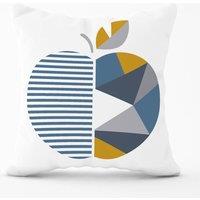 Warren Reed - Designer Geometric Apple Cushions in White | Size: 45 cm x 45 cm