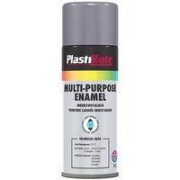 Plastikote Multi Purpose Enamel Spray Paint Gloss Grey 400Ml